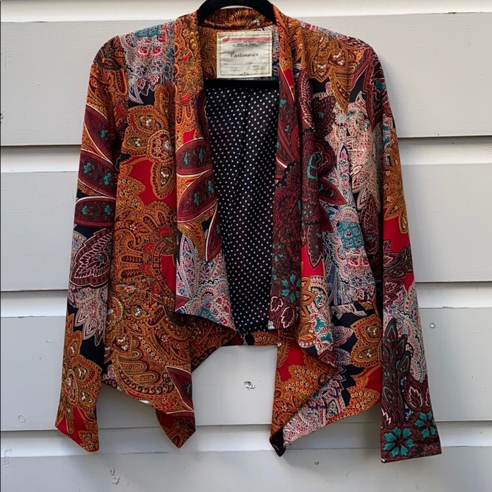 Anthropologie Cartonnier XS Paisley Blazer